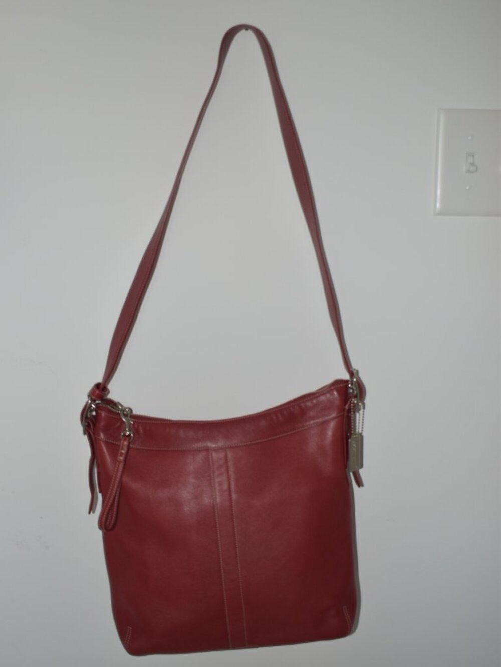 Coach 9188 Red Leather Legacy Slim Duffel